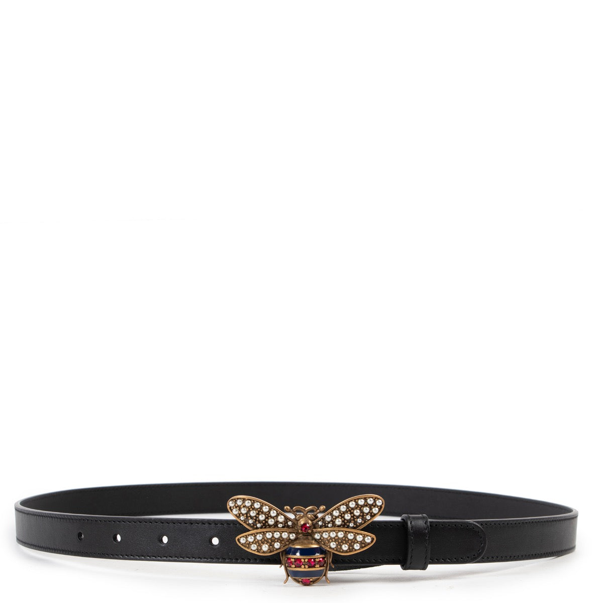 Shop safe online 100% authentic Gucci Black Queen Margaret Belt - Size 90 in very good, excellent condition at the right price at Labellov in Antwerp.