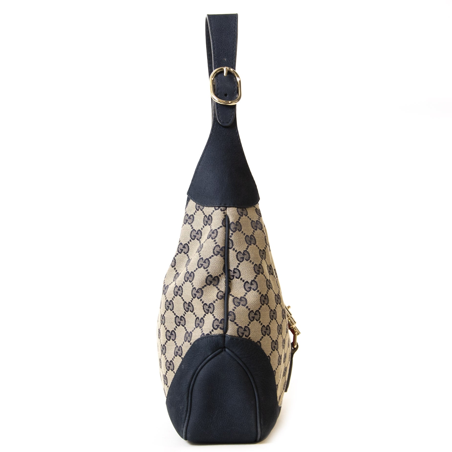 Authentieke Tweedehands Gucci Monogram Jackie O Hobo Bag juiste prijs veilig online shoppen luxe merken webshop winkelen Antwerpen België mode fashion