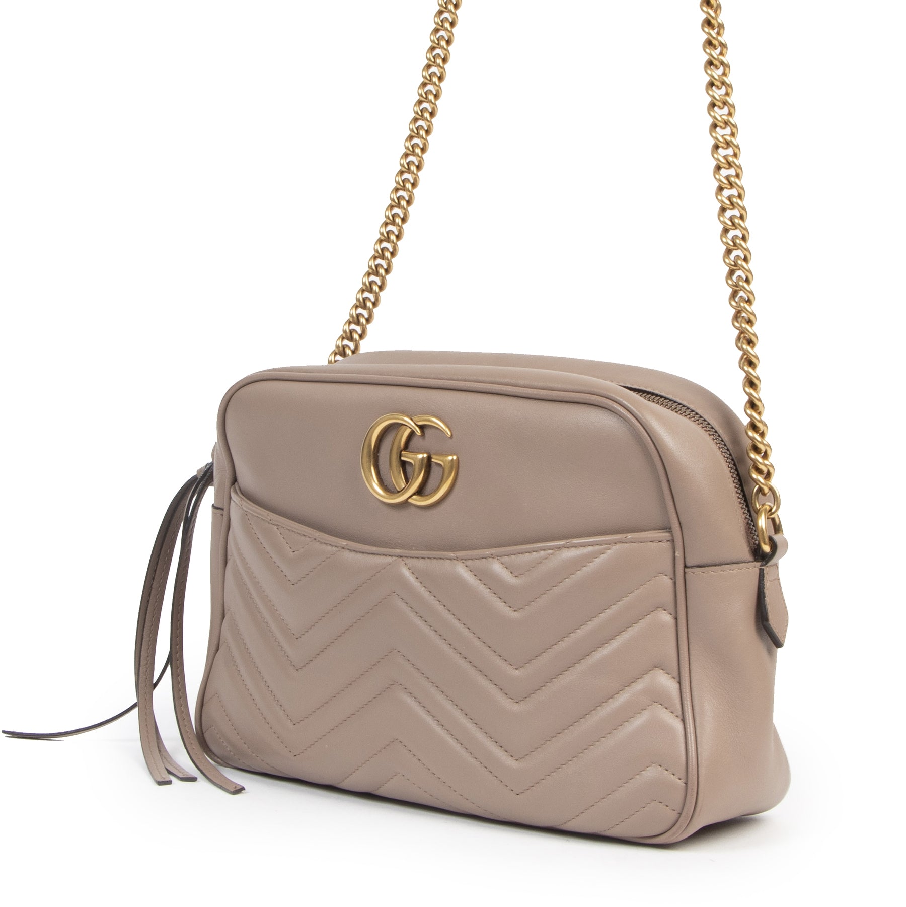 Authentic secondhand Gucci GG Marmont Shoulder Bag Matelasse Leather designer bags luxury vintage webshop fashion safe secure online shopping