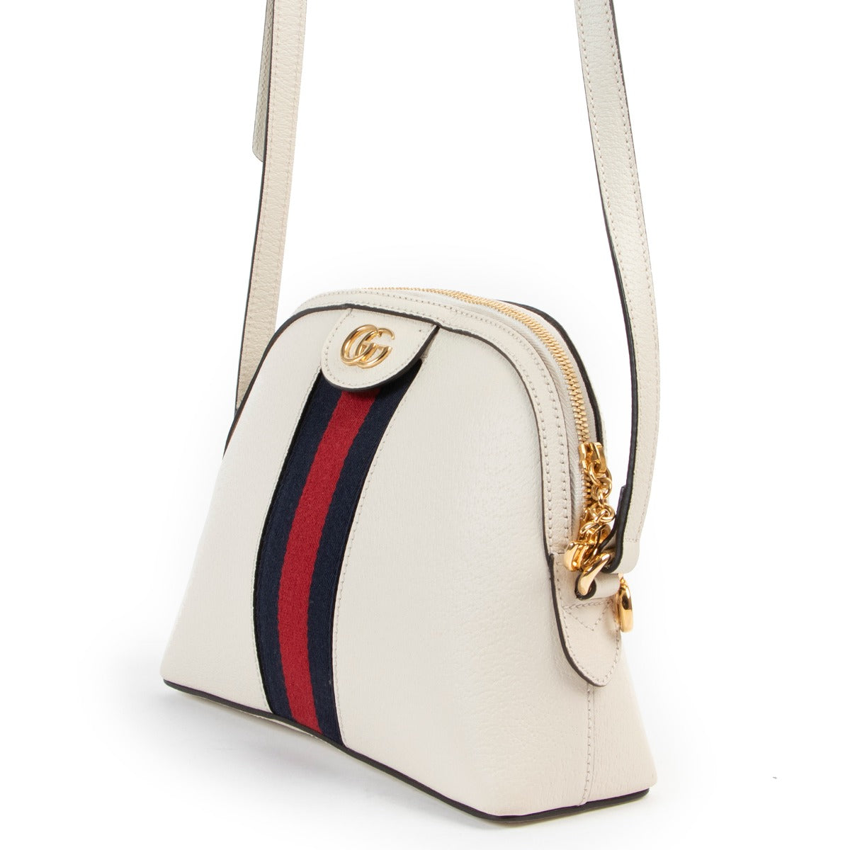 Gucci White Ophidia Small Shoulder Bag. shop safe online Gucci White Ophidia Small Shoulder Bag