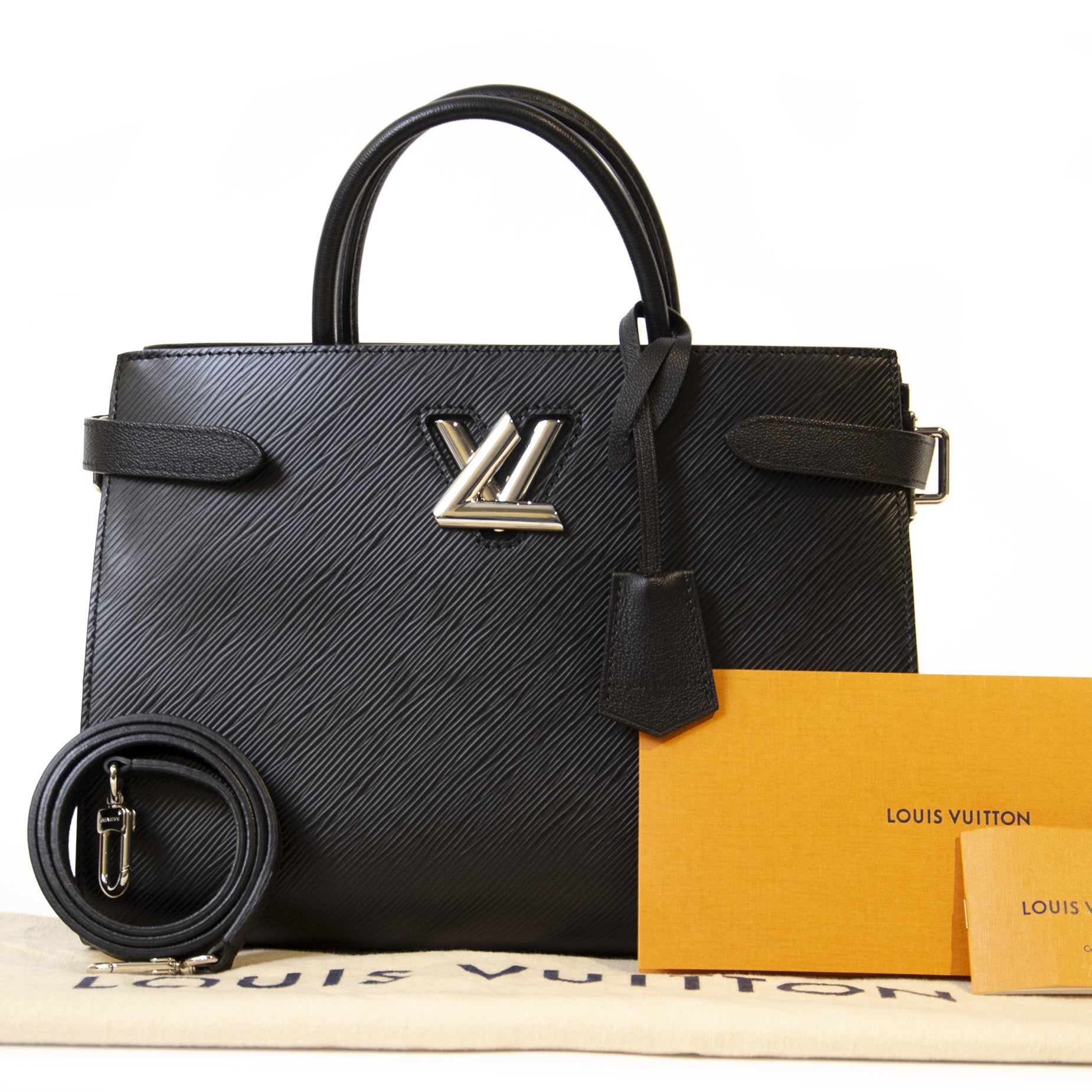 Authentieke Tweedehands Louis Vuitton Epi Twist Tote Bag juiste prijs veilig online shoppen luxe merken webshop winkelen Antwerpen België mode fashion