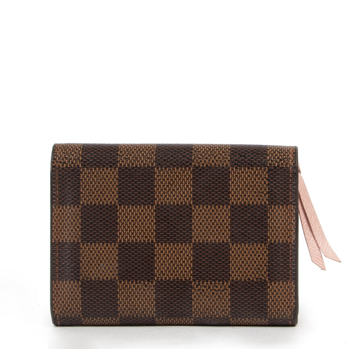 Shop safe online 100% authentic second hand Louis Vuitton Rosalie Damier Rose Ballerine Coin Purse in very good, excellent condition at the right price at labellov in Antwerp.