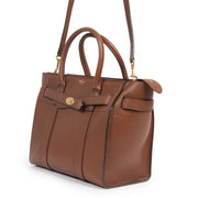 Authentic secondhand Mulberry Zipped Bayswater Cognac Small Tote designer bags luxury vintage webshop fashion safe secure online shopping