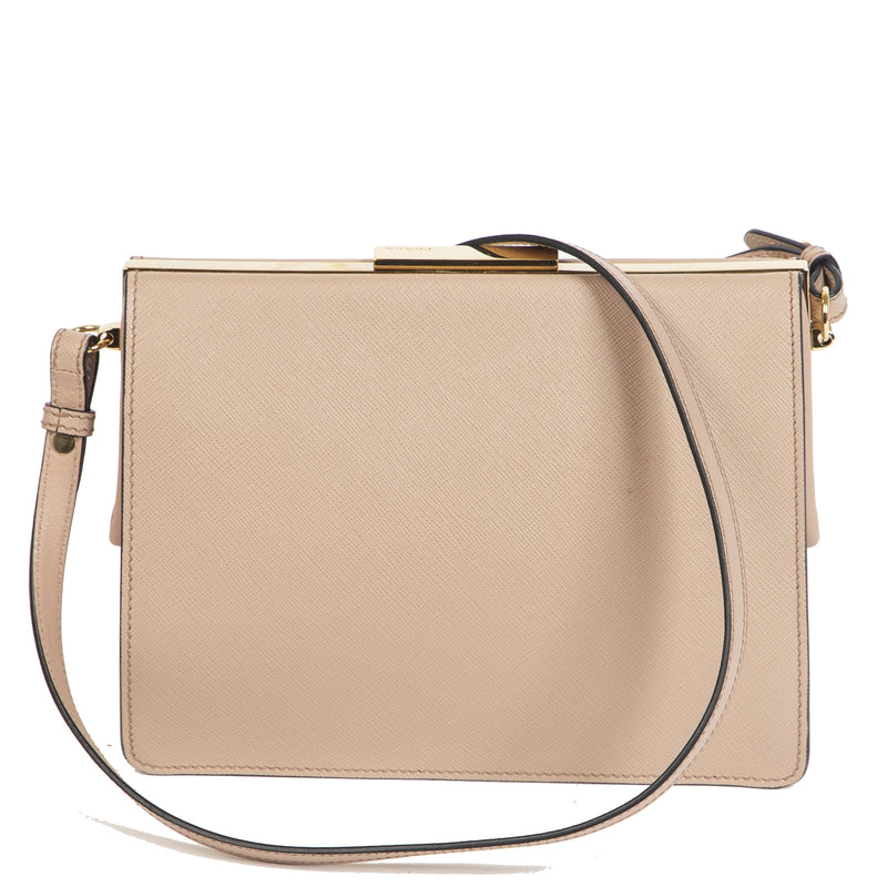 Prada Saffiano City Calf Light Frame Bag