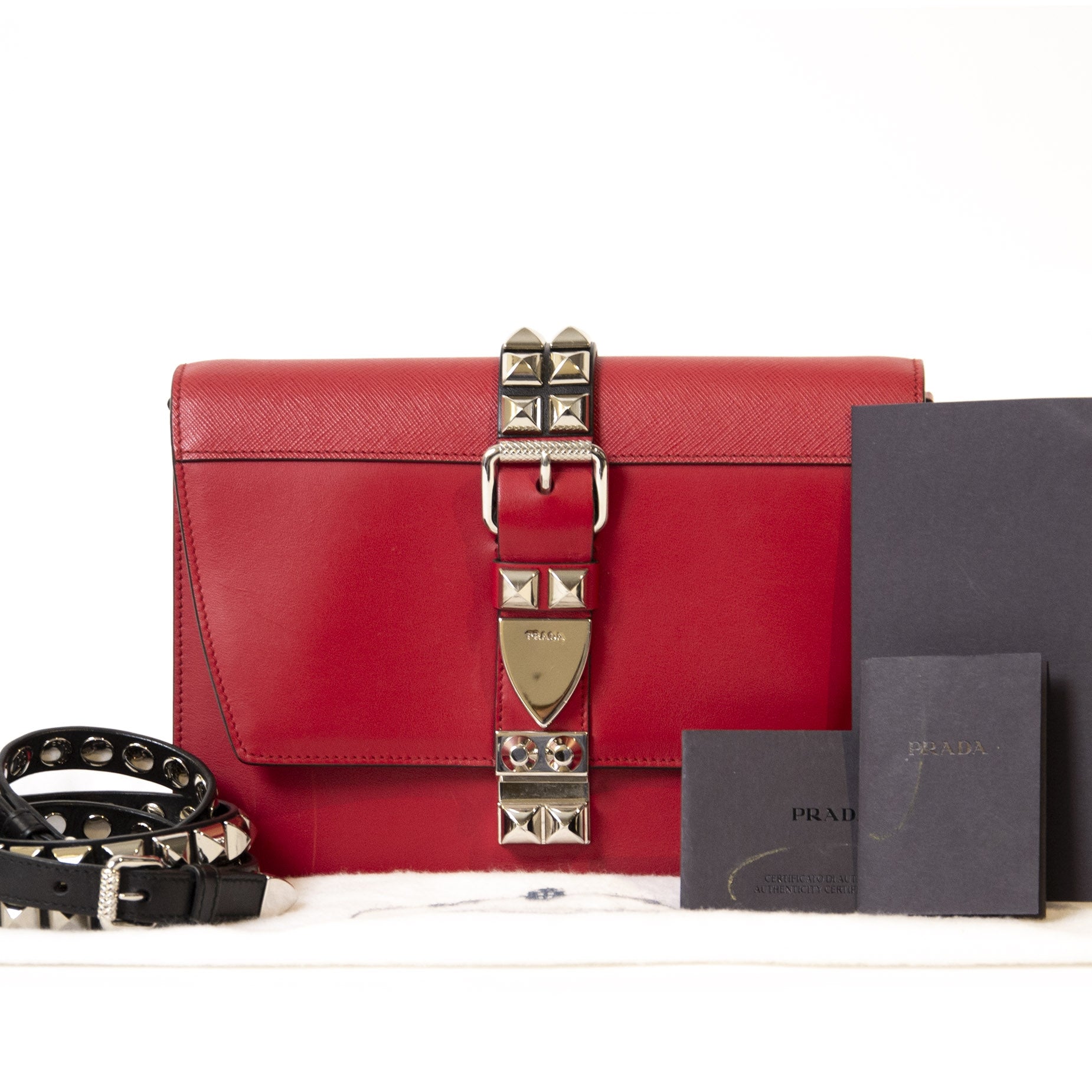 Authentieke Tweedehands Prada Elektra Small Bag juiste prijs veilig online shoppen luxe merken webshop winkelen Antwerpen België mode fashion