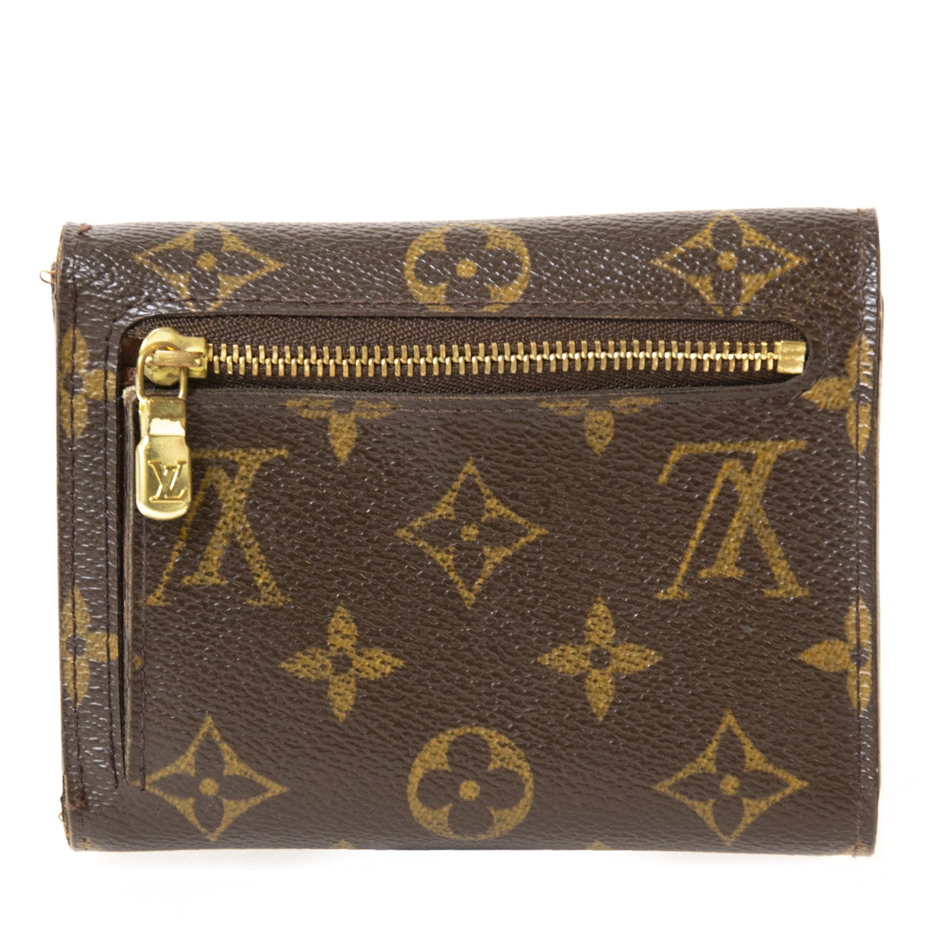 Authentieke Tweedehands Louis Vuitton Monogram Joey Wallet juiste prijs veilig online shoppen luxe merken webshop winkelen Antwerpen België mode fashion