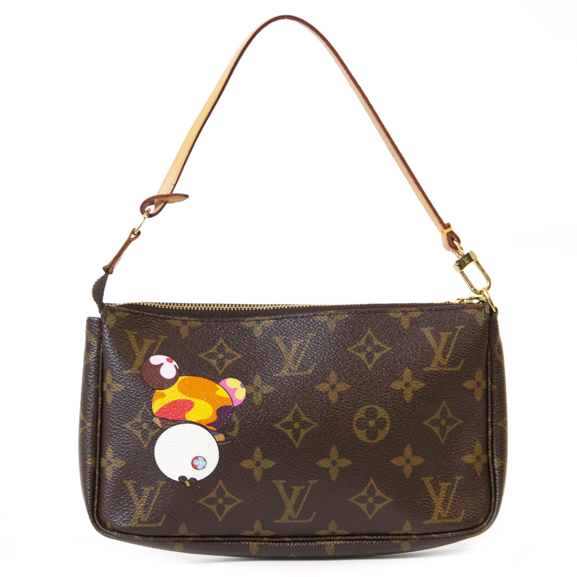 Authentieke Tweedehands Louis Vuitton Monogram Limited Edition Murakami Panda Pochette Bag juiste prijs veilig online winkelen luxe merken webshop winkelen Antwerpen België mode fashion