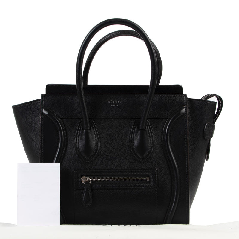 shop safely online authentic second hand Celine Black Micro Luggage Handbag at Labellov