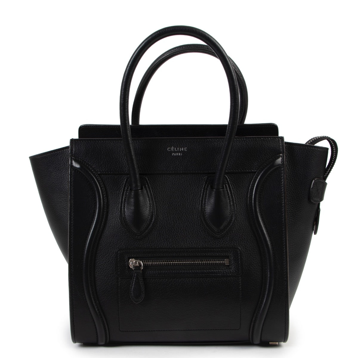 shop safely online authentic second hand Celine Black Micro Luggage Handbag at Labellov