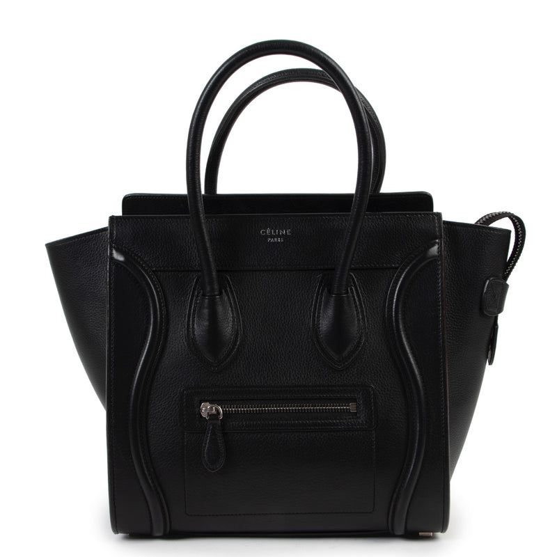 shop safely online authentic second hand Celine Black Micro Luggage Handbag at Labellov