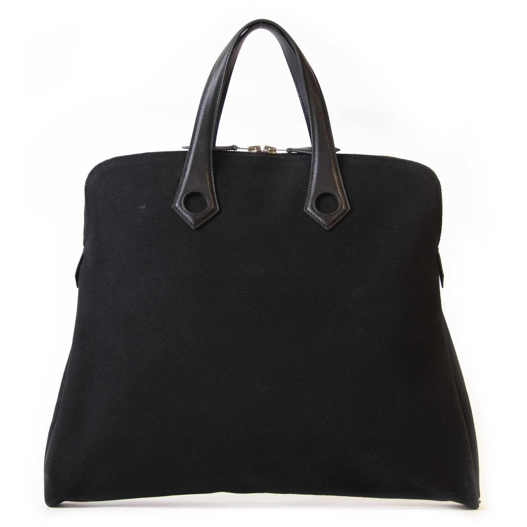 Hermès Black Canvas Heeboo Bag