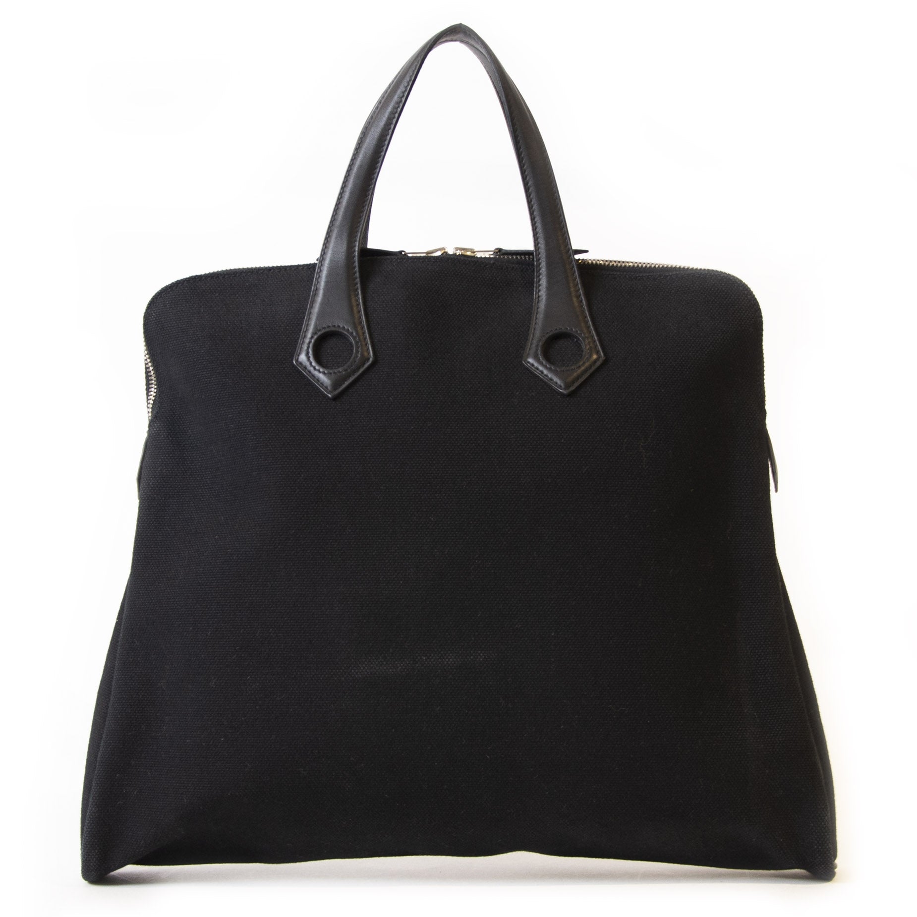 Hermès Black Canvas Heeboo Bag