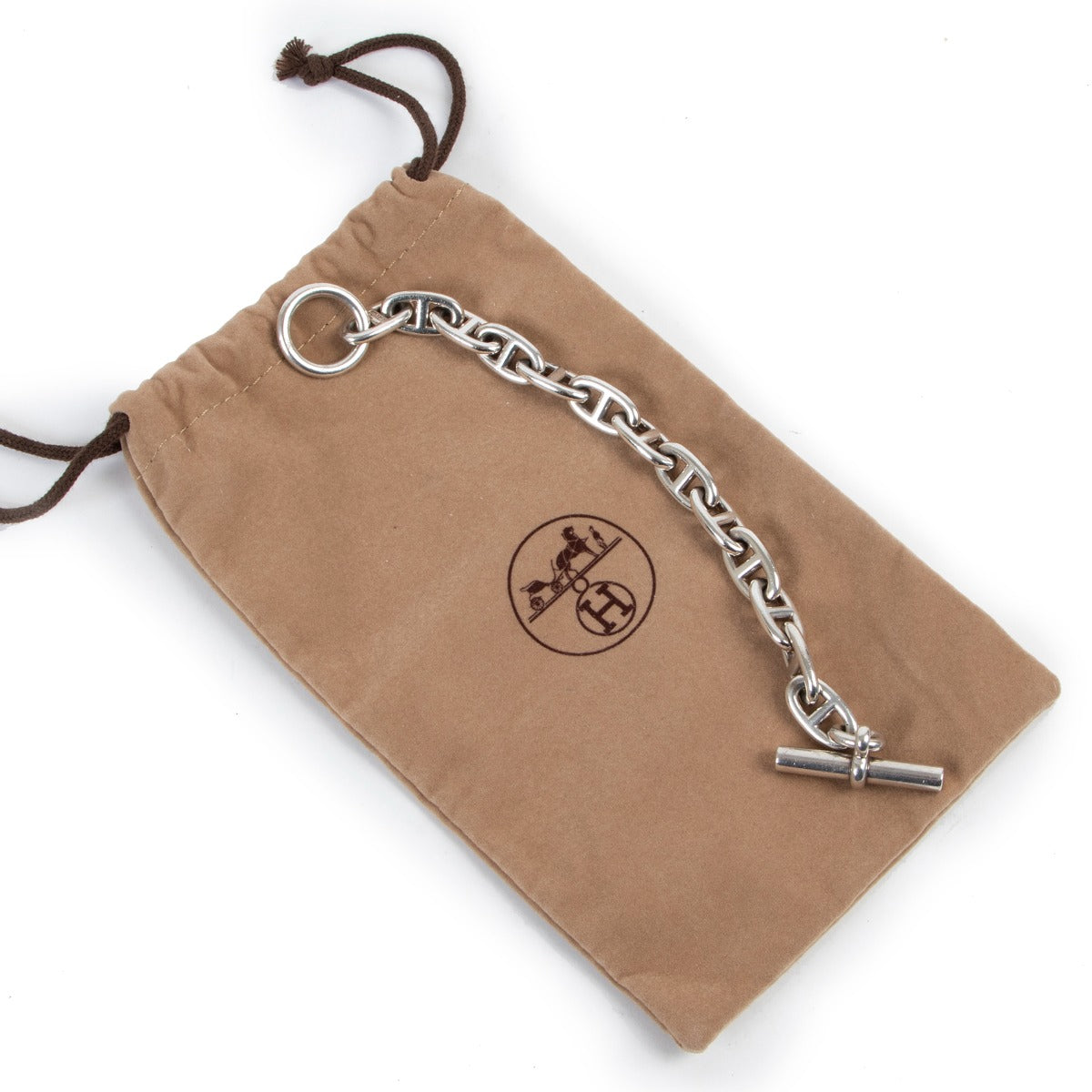 Shop safe online Hermès silver Chaine D'ancre bracelet, Hermès bracelet in very good condition, Silver Hermès bracelet in very good condition.