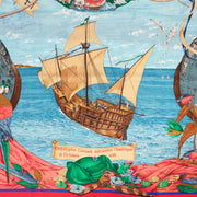 shop vintage authentic Hermès Christophe Colomb Découvre L'Amérique Carré Silk Scarf at Labellov