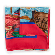 shop vintage authentic Hermès Christophe Colomb Découvre L'Amérique Carré Silk Scarf at Labellov