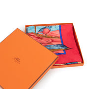shop vintage authentic Hermès Christophe Colomb Découvre L'Amérique Carré Silk Scarf at Labellov