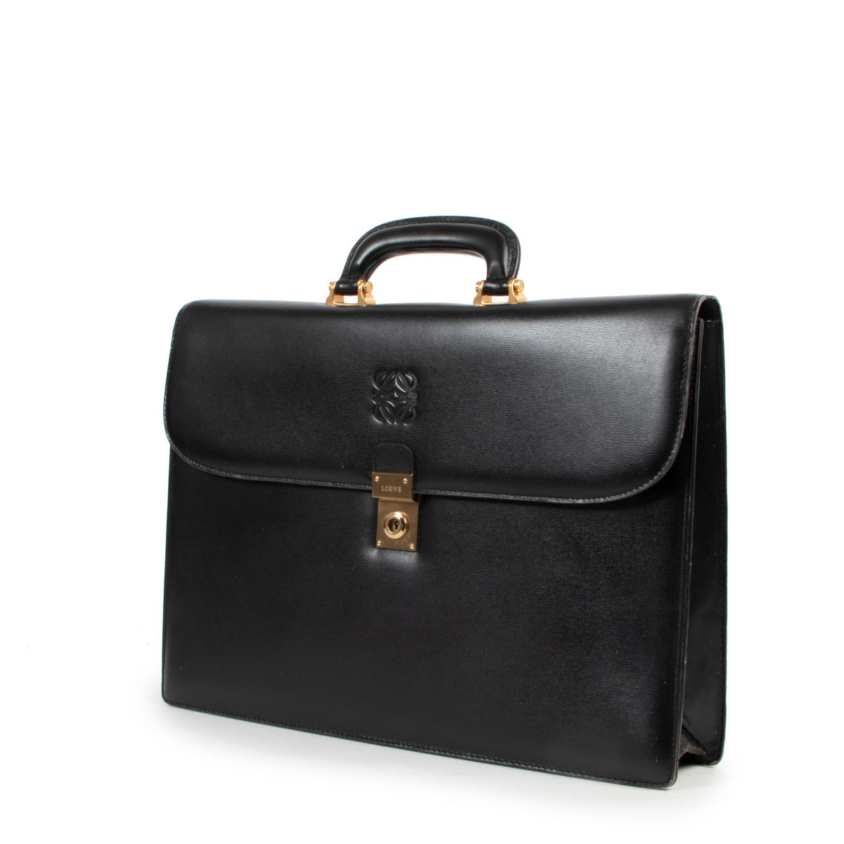 Loewe Black Leather Briefcase