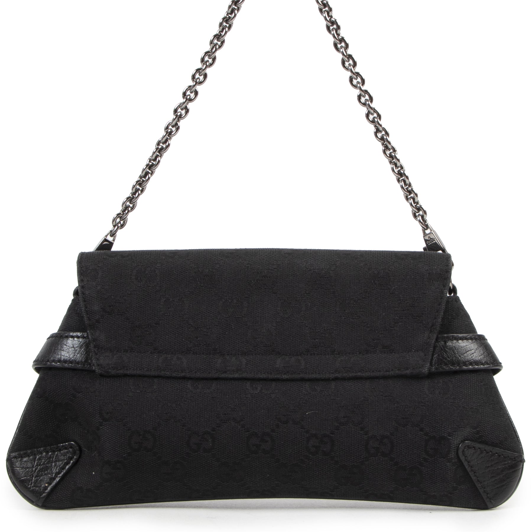 Gucci Black GG Horsebit Shoulder Bag aan de beste prijs bij Labellov tweedehands luxe