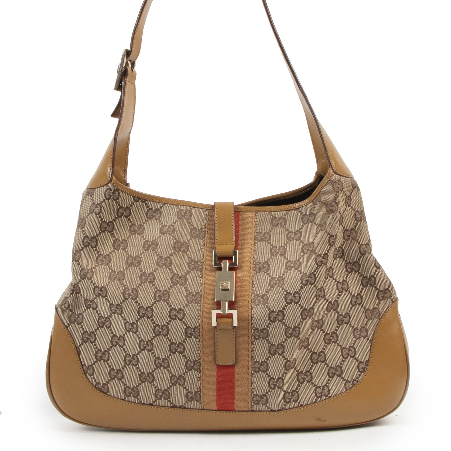 Gucci Monogram Camel Jackie Bag kopen en verkopen aan de beste prijs online