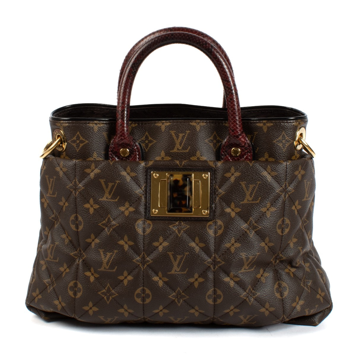 Shop safe online at Labellov in Antwerp, Brussel and Knokke this 100% authentic second hand Louis Vuitton Monogram Etoile Exotique Top Handle Bag