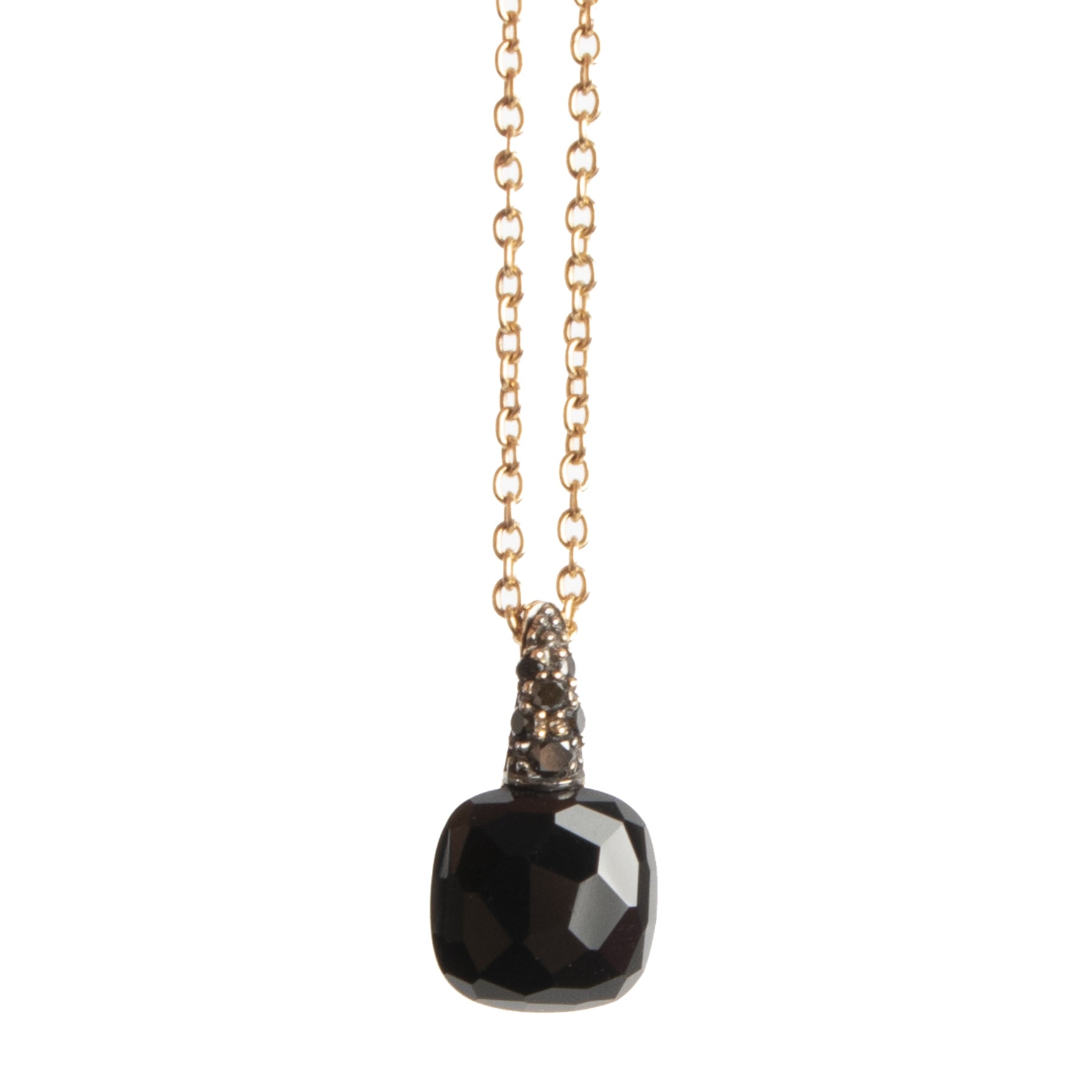 Pomellato Capri Chain Necklace black onyx and diamons rosé gold necklace for the best price