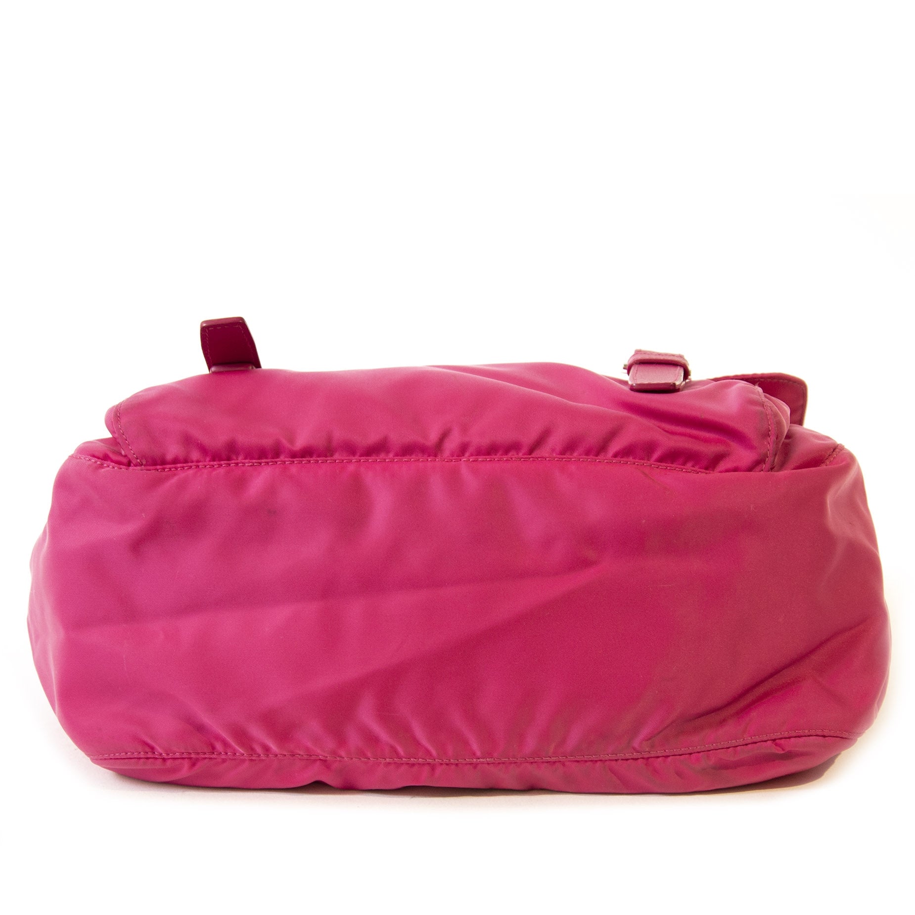 Authentic second-hand vintage Prada Pink Nylon Messenger Bag buy online webshop LabelLOV