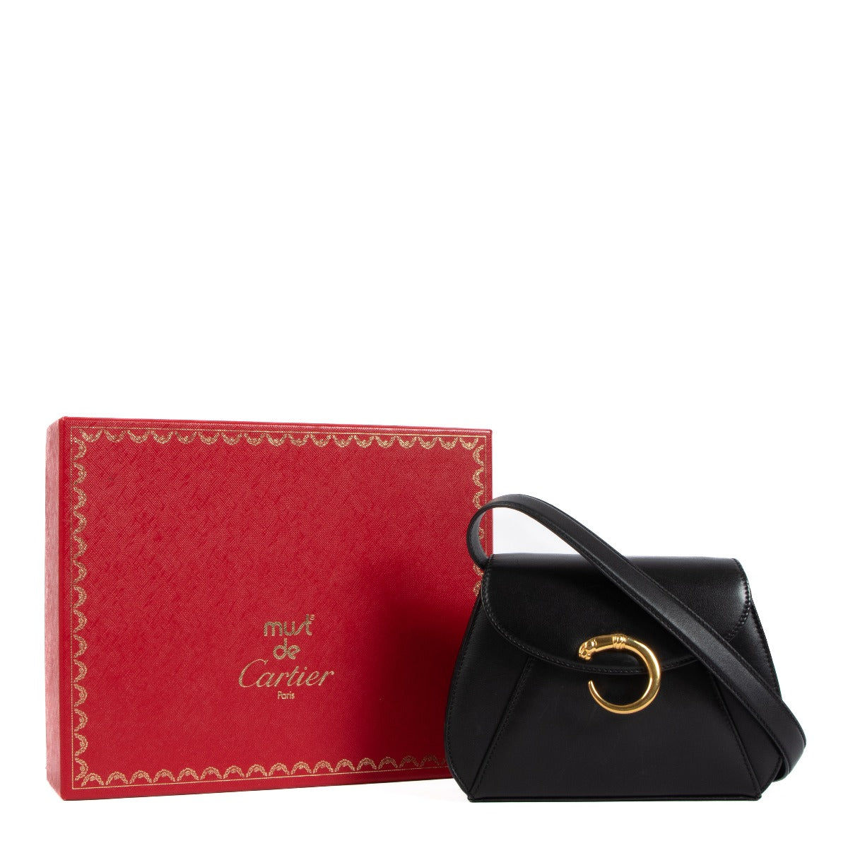 Cartier Black Panthère de Cartier Mini Crossbody Bag