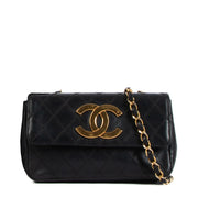 Chanel Black Lambskin CC Mini Classic Flap Bag