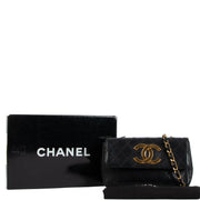 Chanel Black Lambskin CC Mini Classic Flap Bag