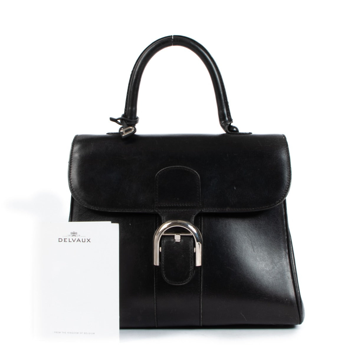 Delvaux Brillant PM Black Box Calf Vintage