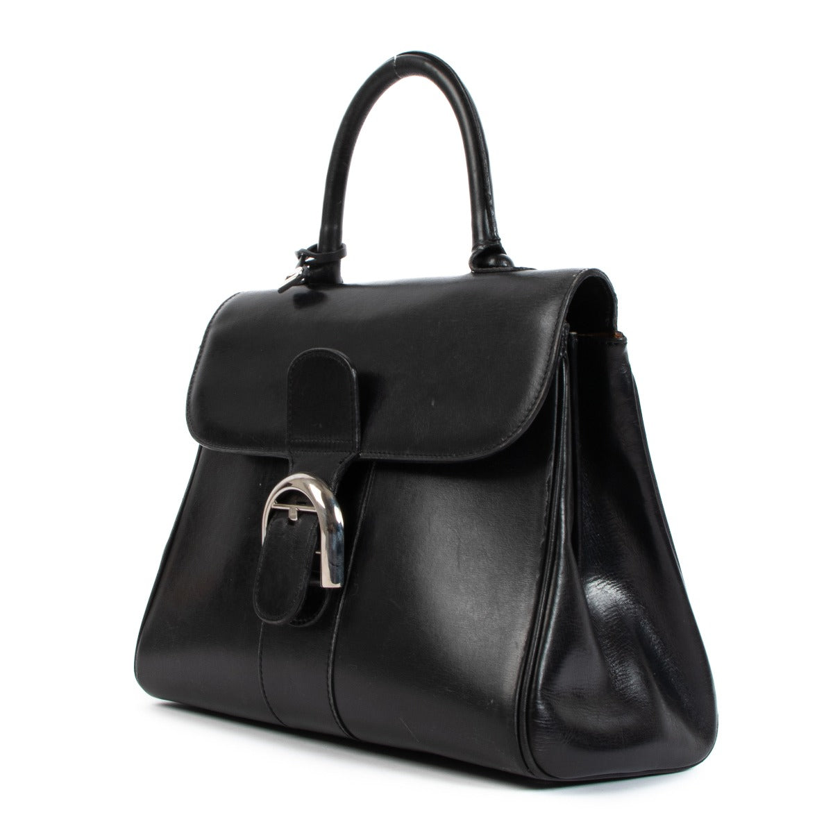 Delvaux Brillant PM Black Box Calf Vintage