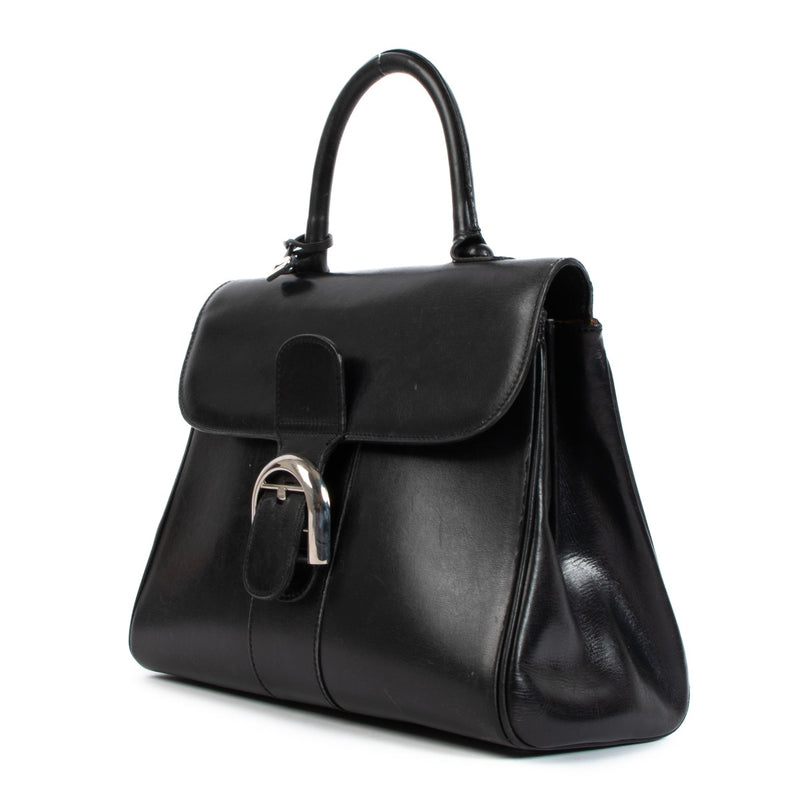 Delvaux Brillant PM Black Box Calf Vintage