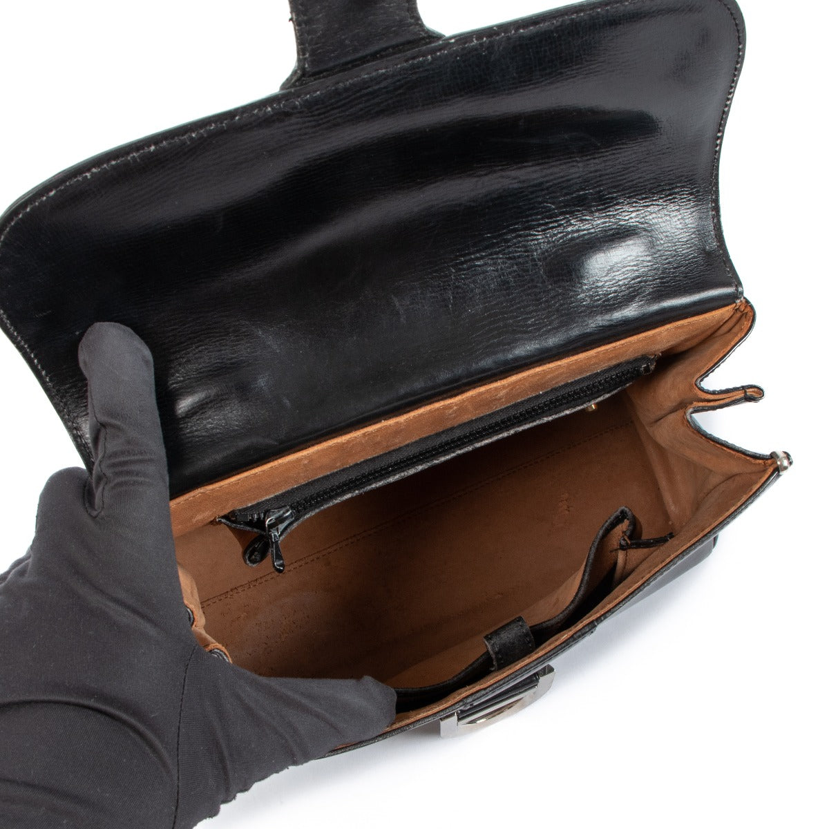 Delvaux Brillant PM Black Box Calf Vintage