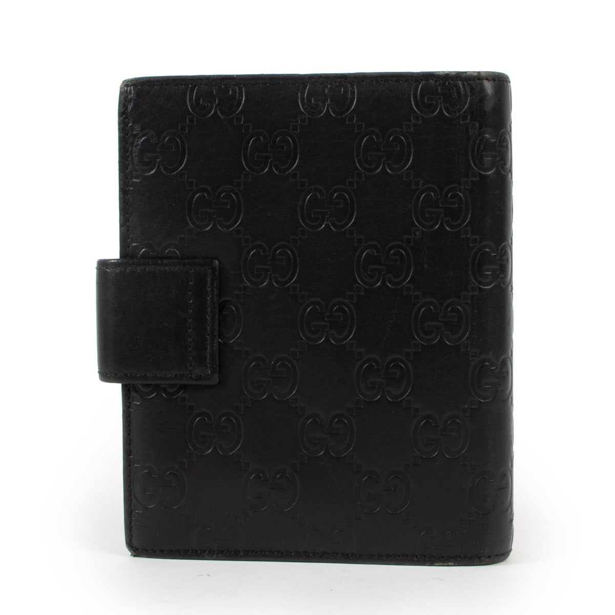 Gucci Black Guccissima Leather Agenda Cover