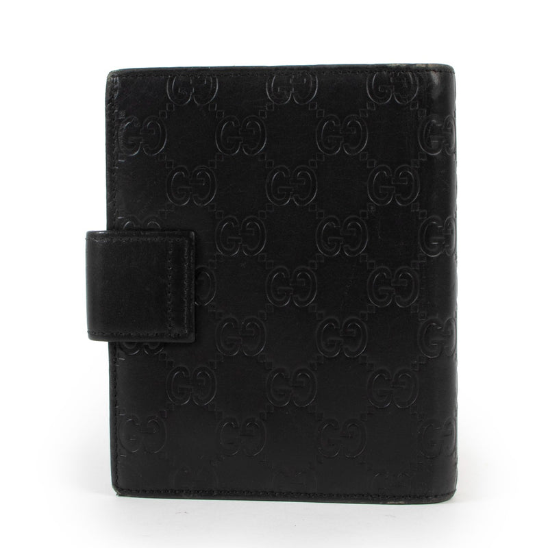 Gucci Black Guccissima Leather Agenda Cover