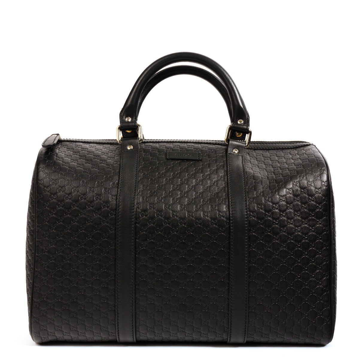 Shop safe online at Labellov in Antwerp, Brussels and Knokke this 100% authentic second hand Gucci Black Microguccissima Leather Boston Bag