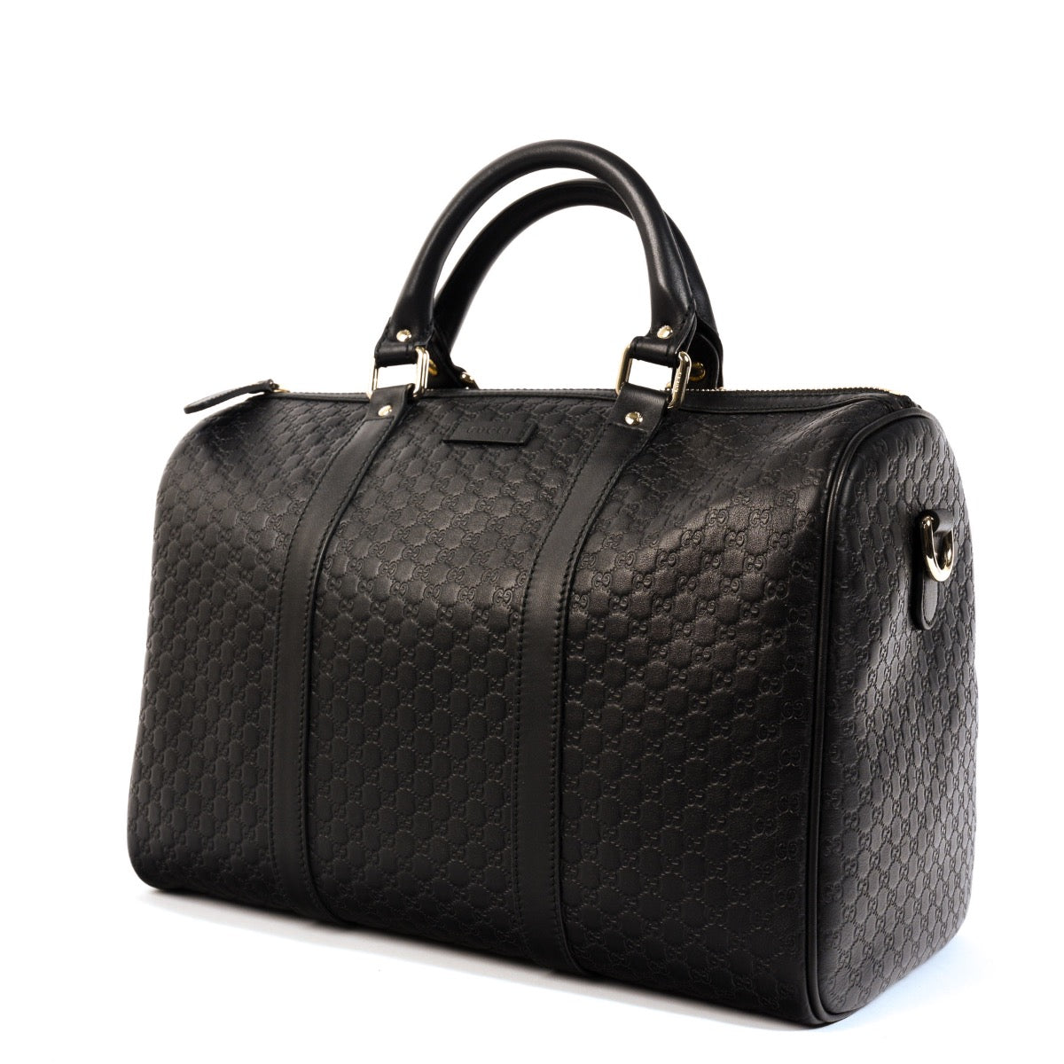 Shop safe online at Labellov in Antwerp, Brussels and Knokke this 100% authentic second hand Gucci Black Microguccissima Leather Boston Bag