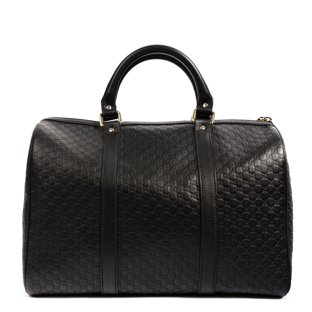 Shop safe online at Labellov in Antwerp, Brussels and Knokke this 100% authentic second hand Gucci Black Microguccissima Leather Boston Bag