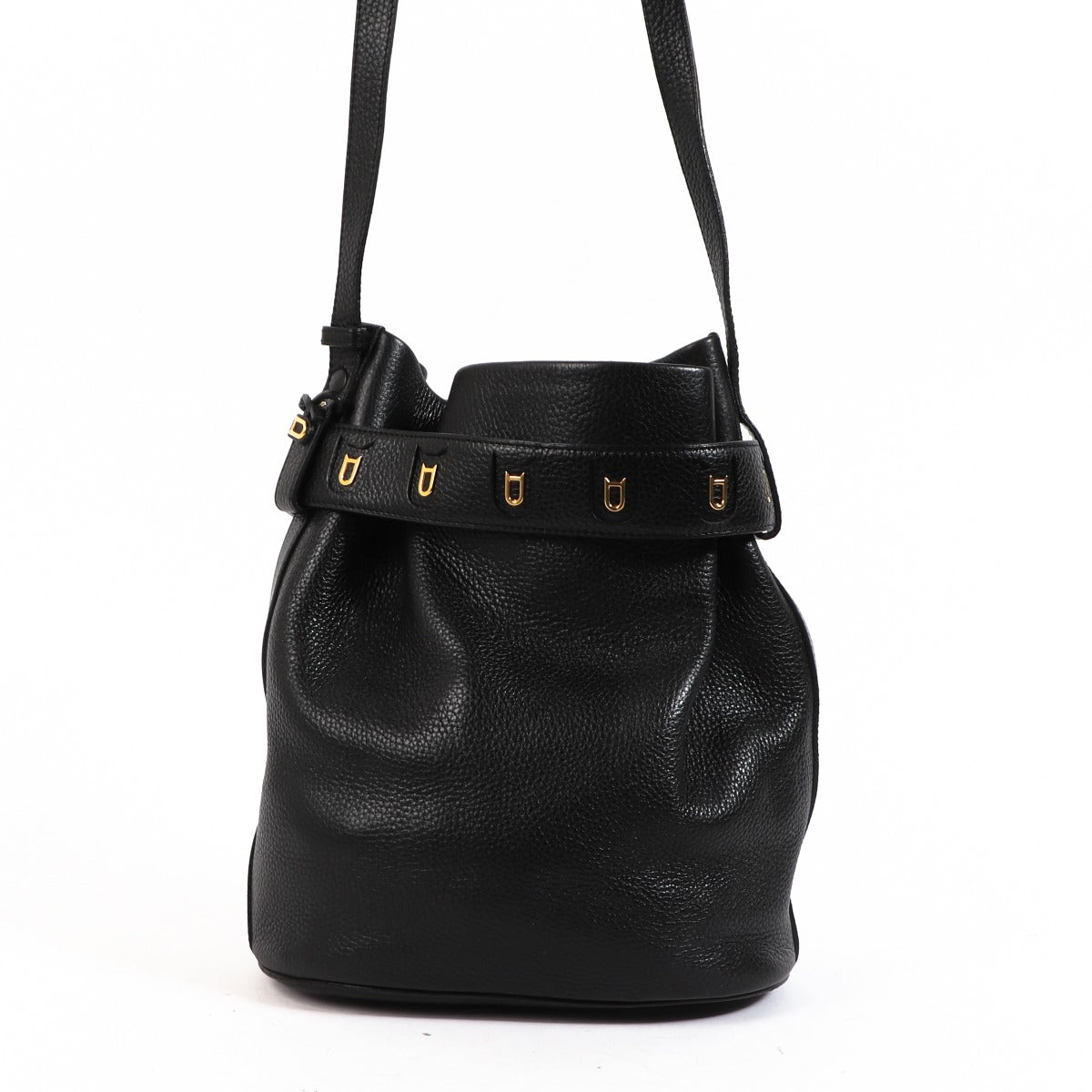 Delvaux Calicot Black Trotteur Crossbody Bag
