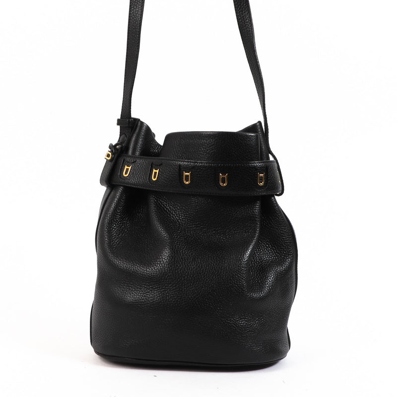 Delvaux Calicot Black Trotteur Crossbody Bag