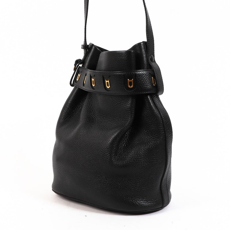 Delvaux Calicot Black Trotteur Crossbody Bag