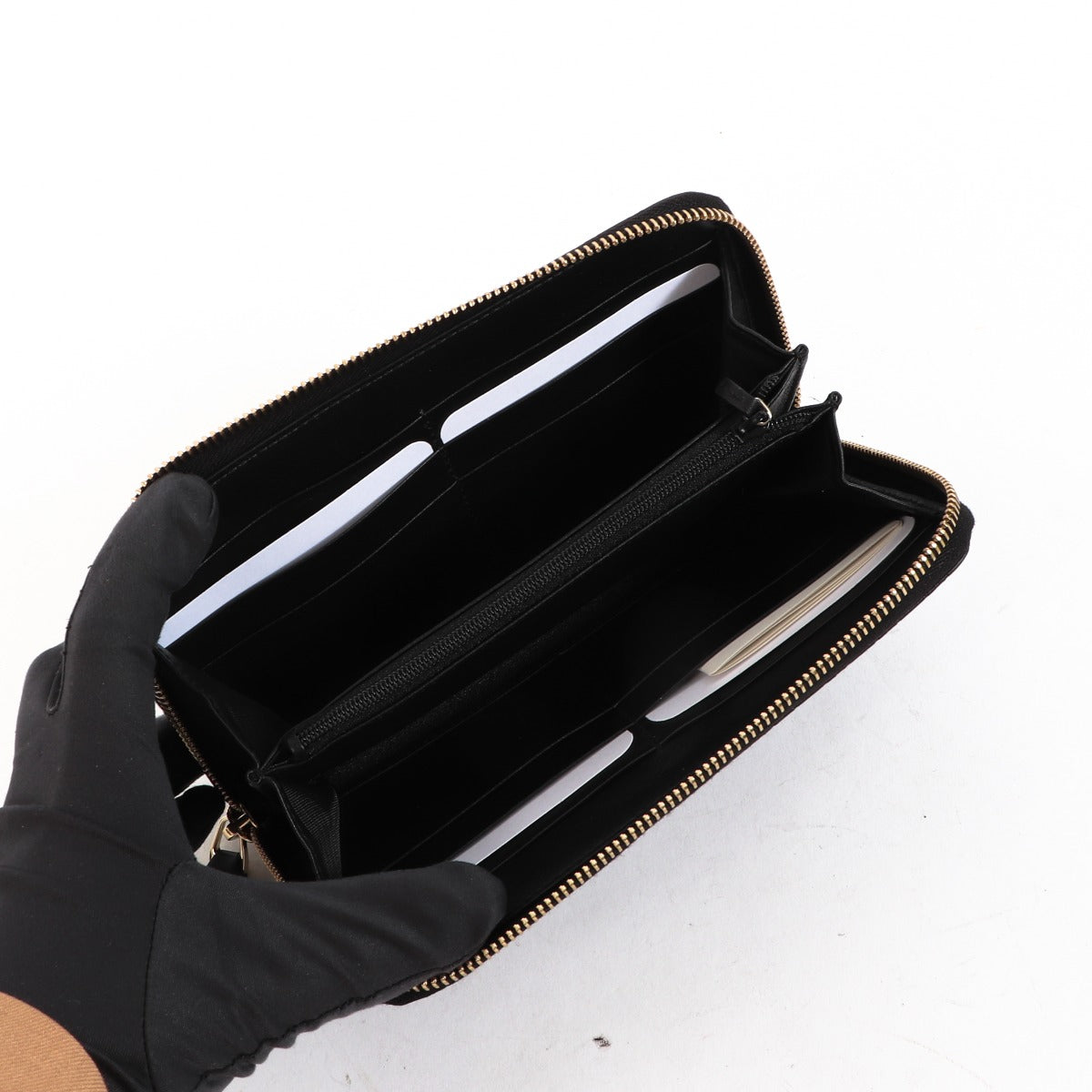 Gucci Black Microguccissima Zip Wallet