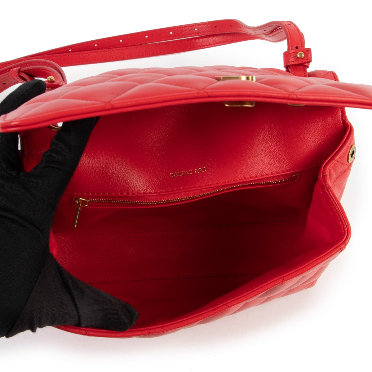 Balenciaga Touch Rood Gequilte Crossbody