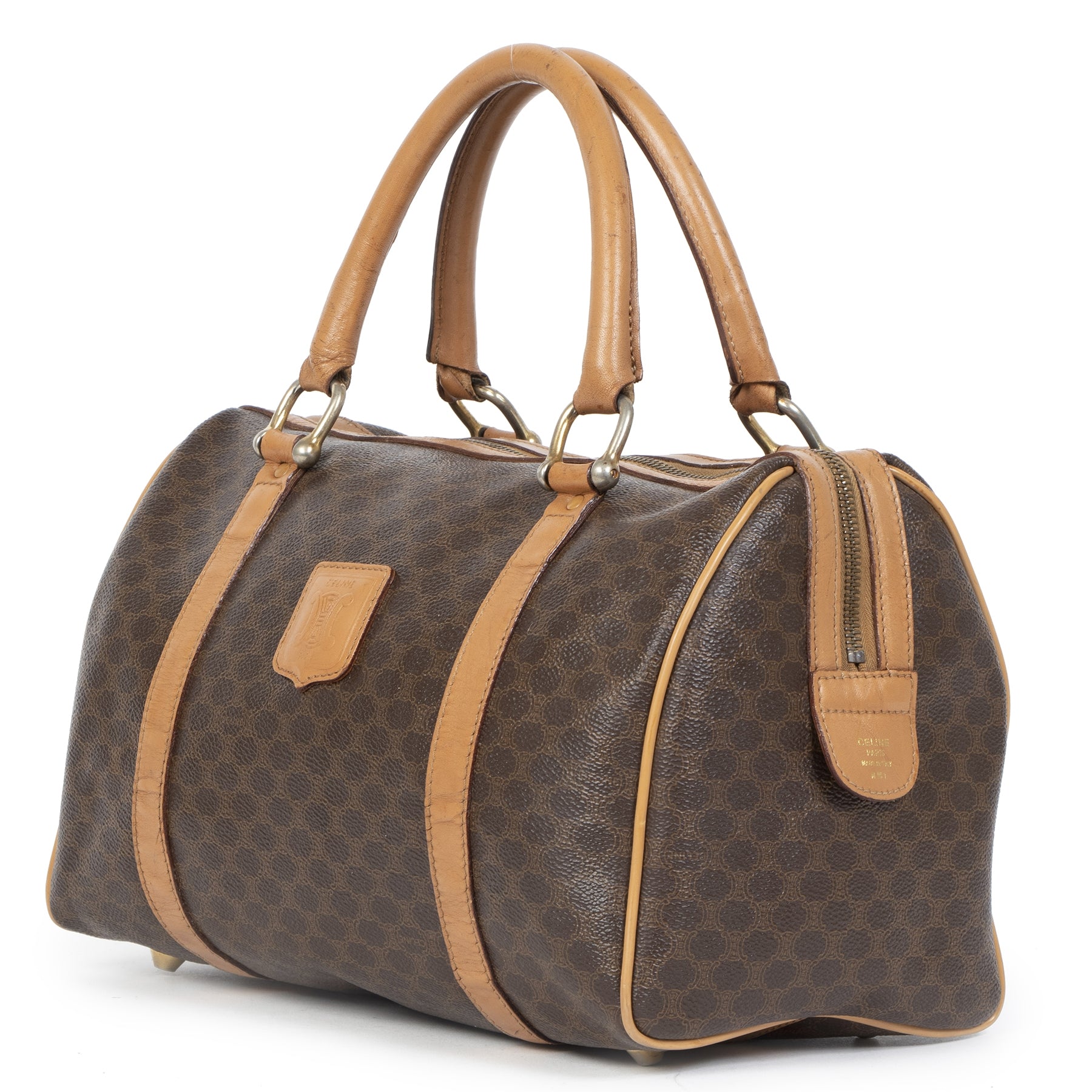 Authentieke tweedehands Celine Monogram Boston Bag aan de juiste prijs online in alle veiligheid bij LabelLOV luxe merken Antwerpen België