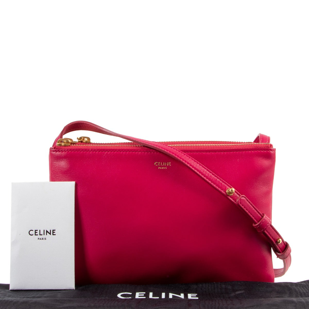buy authentic second hand Celine Pink Trio Crossbody Bag on Labellov.com for the best price