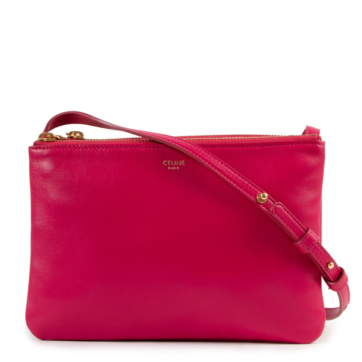 buy authentic second hand Celine Pink Trio Crossbody Bag on Labellov.com for the best price