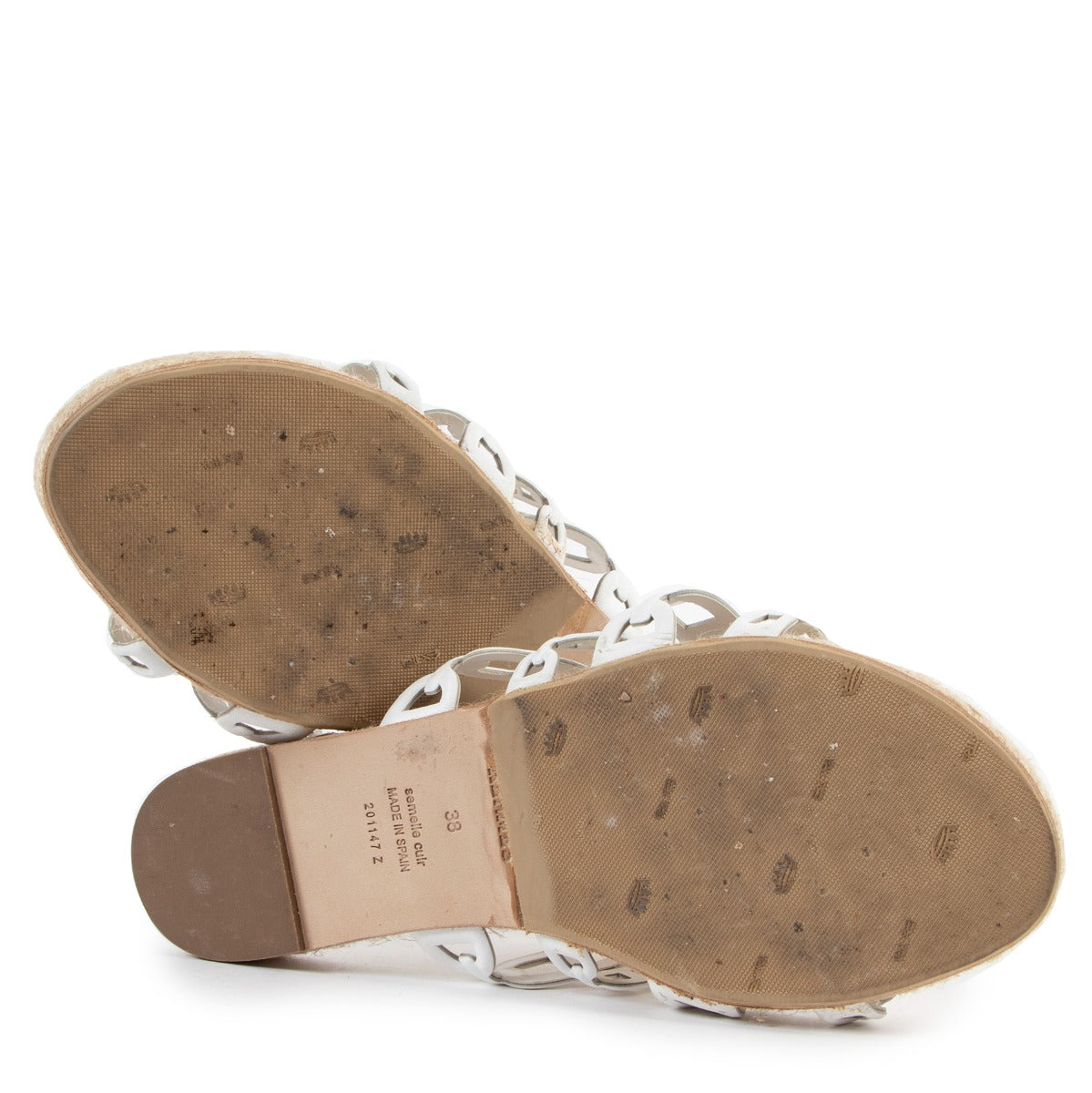 Hermès Sandales Espadrilles Ancone Blanches - Taille 38