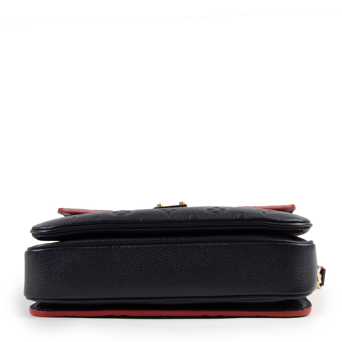 Louis Vuitton Navy Monogram Empreinte Leather Pochette Métis Bag Buy this gorgeous bag here safely!