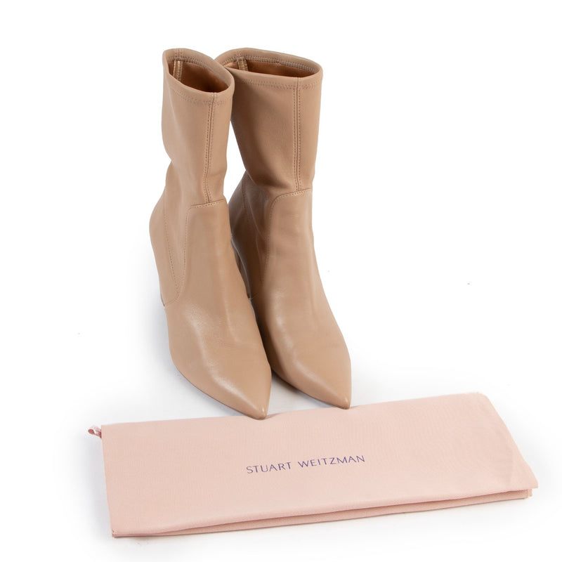 Stuart Weitzman Beige Ankle Boots - Size 37,5