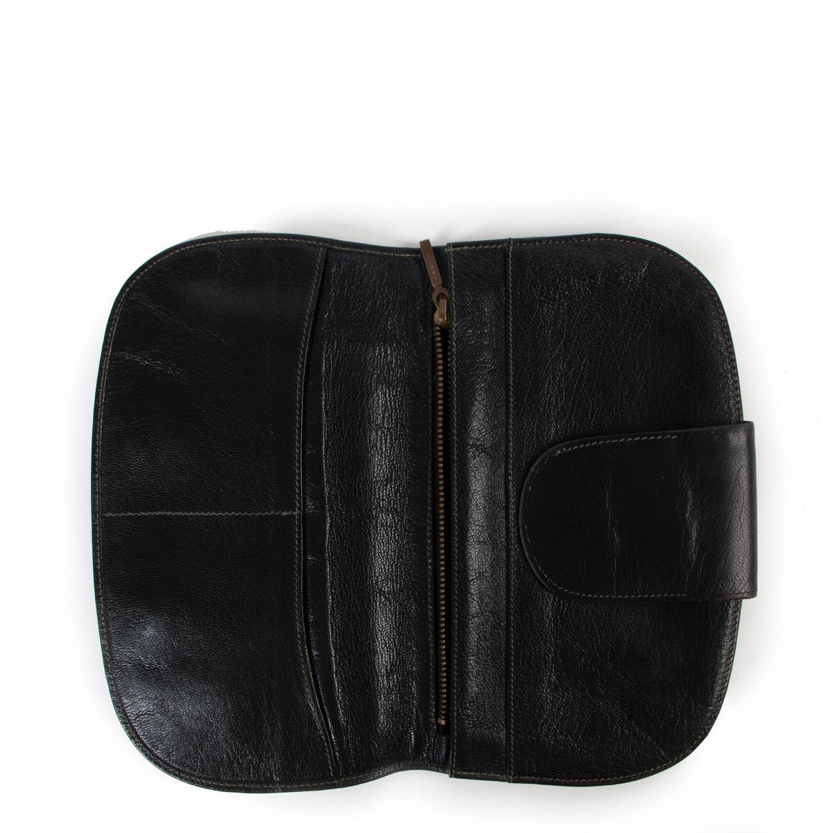 Buy an authentic second hand Celine Black Leather Wallet with Horse Carriage Hardware Logo in good pre-loved condition at Labellov